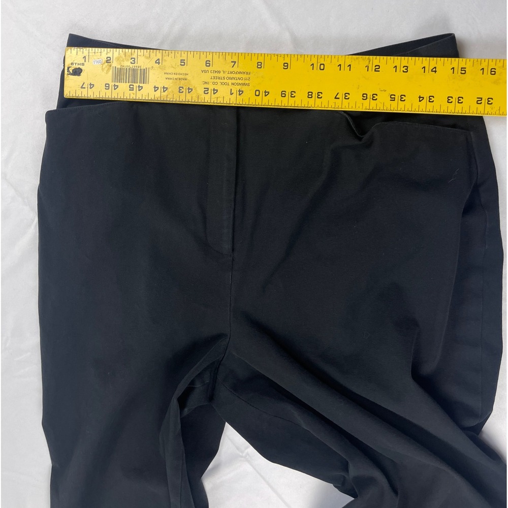 TALBOTS Black High Waisted Straight Leg Trousers with Side Buckle Detail SIZE 14 - Picture 6 of 16